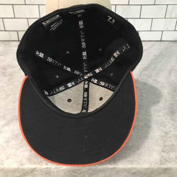 Baltimore Orioles Hat Cap Fitted Mens 7 5/8 Black MLB Baseball 59FIFTY New Era - Picture 5 of 8
